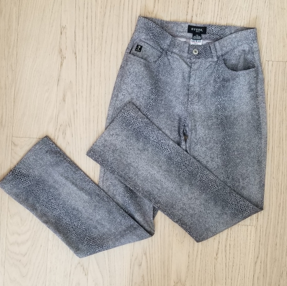 Guess Vintage 90's Python Print 5 pkt Jeans